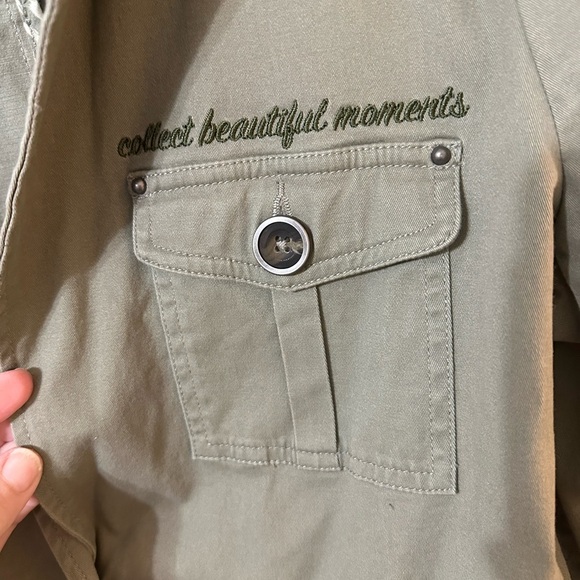 NWOT Matilda Jane Good Hart Austin Cargo Jacket, Green, Women’s Medium - Picture 5 of 10